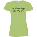 Horse T-Shirt I'm a Simple Woman Coffee Pizza Horse Tees Funny Gift Tee Shirt CustomCat