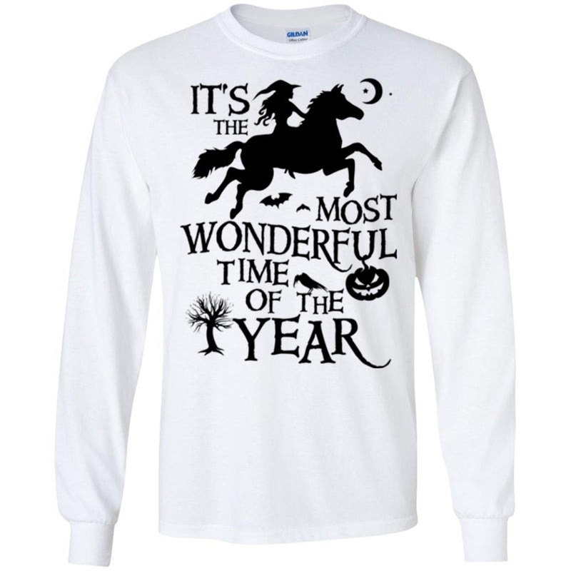 Horse T-Shirt It's The Most Wonderful Time Of The Year For Halloween Gifts Tee Shirt CustomCat