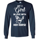 Horse T-Shirt Just A Girl In Love With Her Horse For Women Birthday Gifts Tee Shirt CustomCat