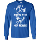 Horse T-Shirt Just A Girl In Love With Her Horse For Women Birthday Gifts Tee Shirt CustomCat