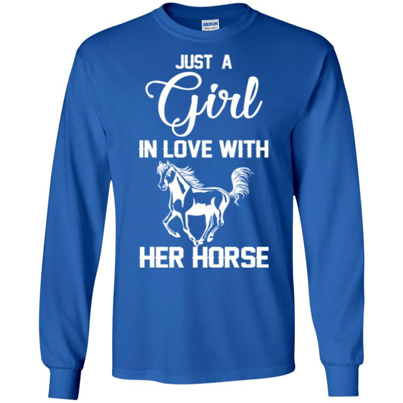 Horse T-Shirt Just A Girl In Love With Her Horse For Women Birthday Gifts Tee Shirt CustomCat
