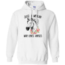 Horse T-Shirt Just Flowers For Beautiful Horse A Woman Who Loves Horse Tee Gifts Tee Shirt CustomCat