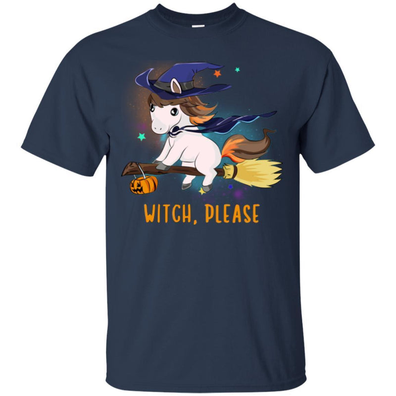 Horse T-Shirt Witch Horse Is Riding A Broom For Halloween Holiday Gifts Tee Gifts Tee Shirt CustomCat