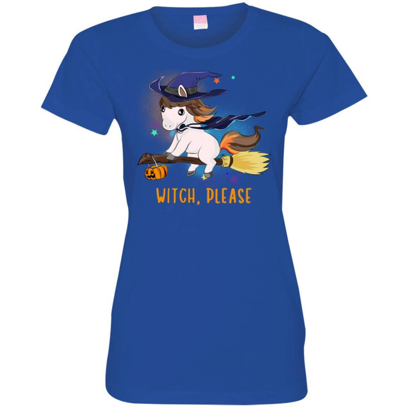 Horse T-Shirt Witch Horse Is Riding A Broom For Halloween Holiday Gifts Tee Gifts Tee Shirt CustomCat