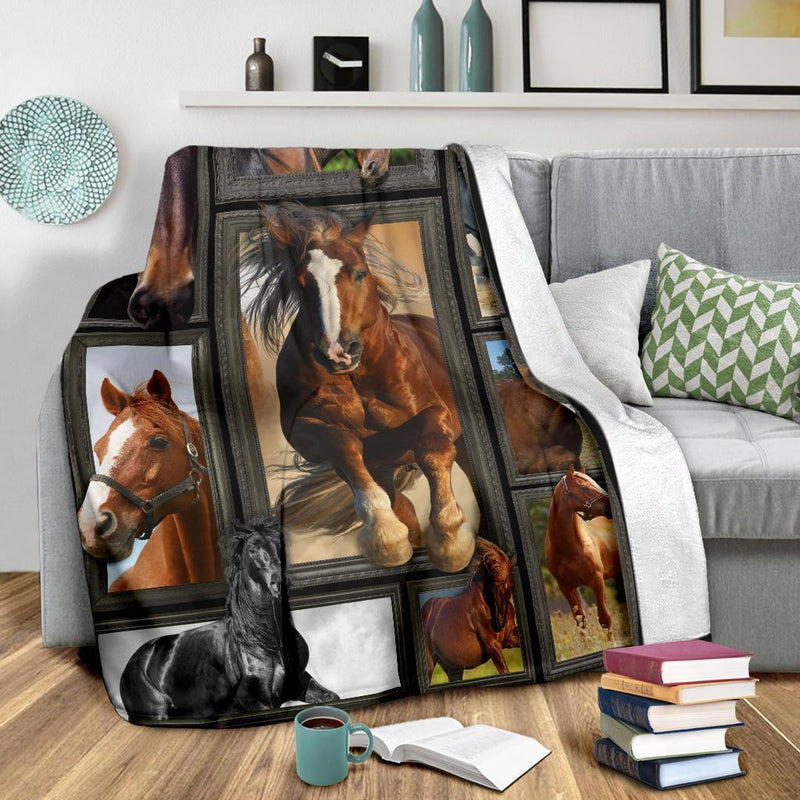 Horses 3D Fleece Blanket interestprint