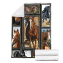 Horses 3D Fleece Blanket interestprint