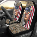 Hunting Amercan Flag Car Seat Cover Car Seat Covers (Set of 2)
