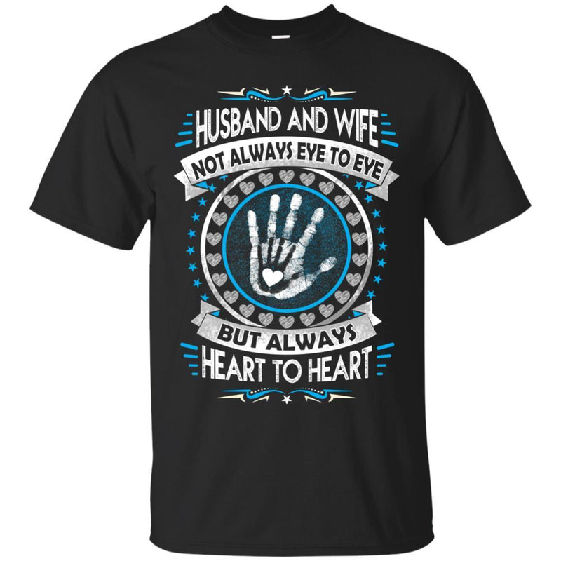 Husband and Wife Heart to Heart T-shirts CustomCat