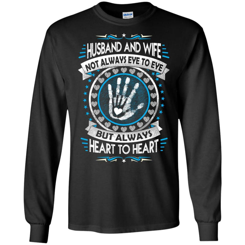 Husband and Wife Heart to Heart T-shirts CustomCat