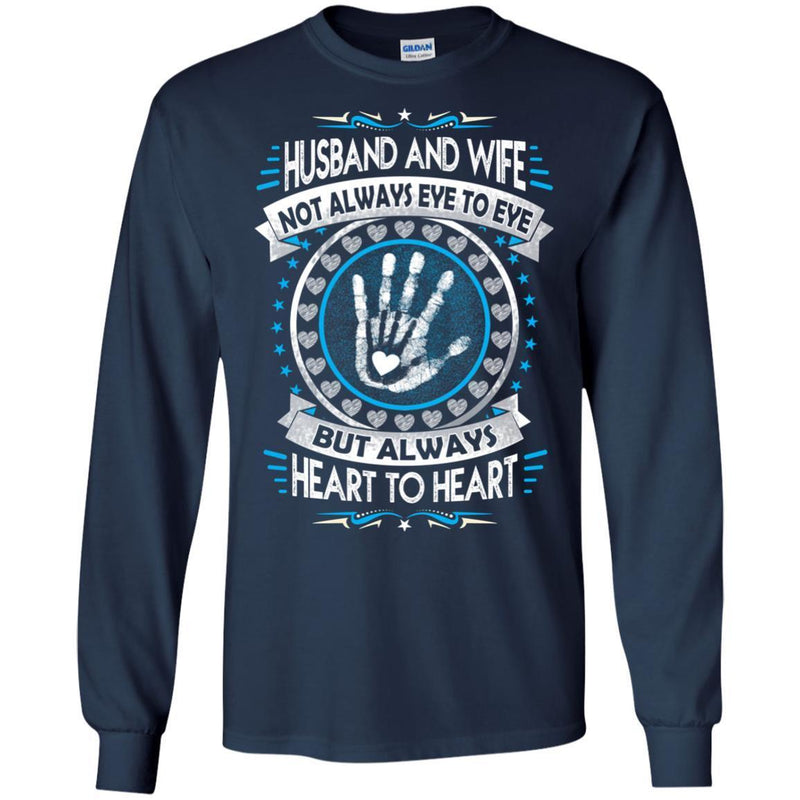 Husband and Wife Heart to Heart T-shirts CustomCat