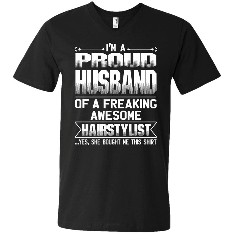 HUSBAND Of Awesom Hairstylist T-shirt & Hoodie CustomCat