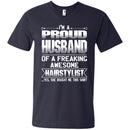 HUSBAND Of Awesom Hairstylist T-shirt & Hoodie CustomCat