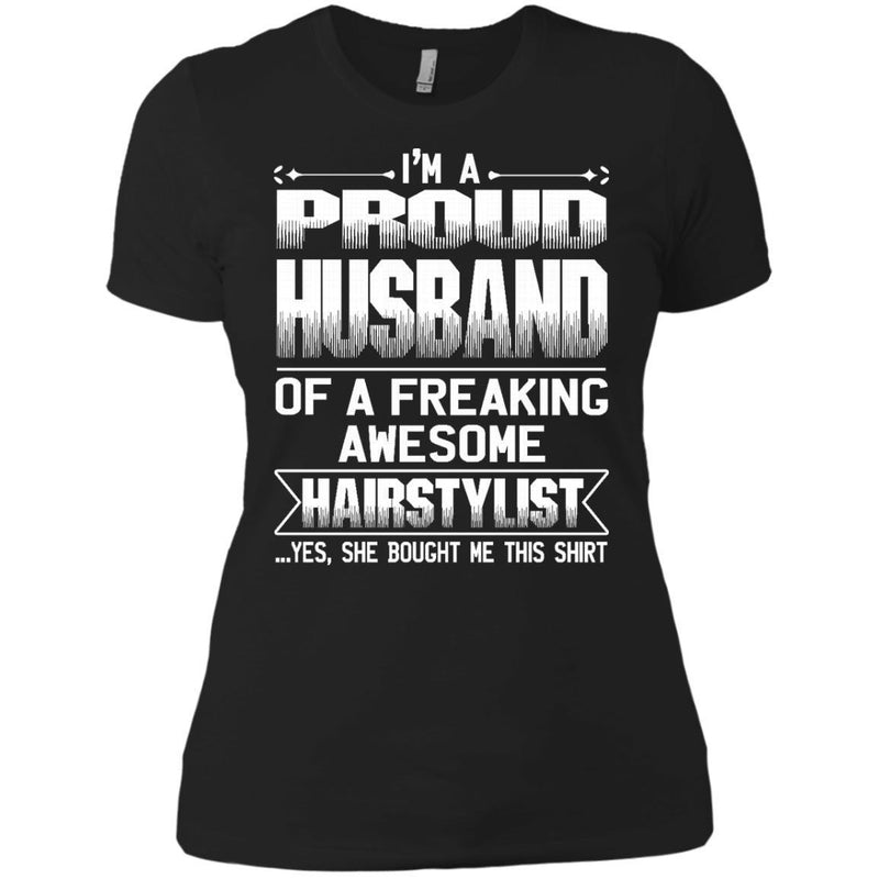 HUSBAND Of Awesom Hairstylist T-shirt & Hoodie CustomCat