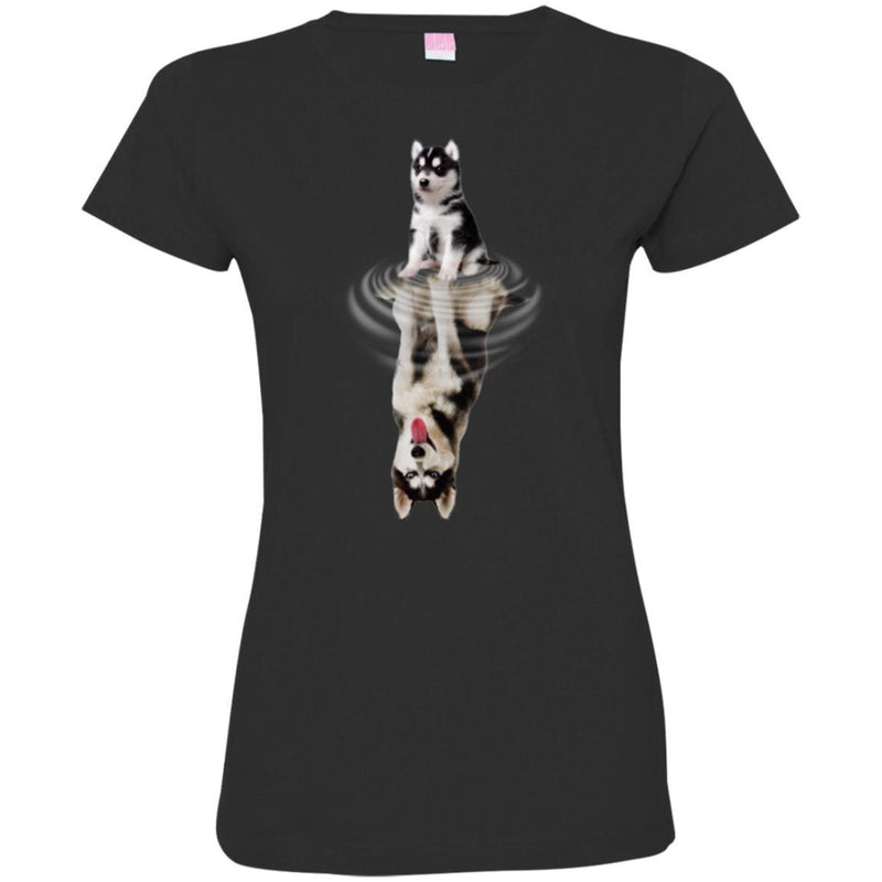 Husky Water Face Funny Gift Lover Dog Tee Shirt CustomCat