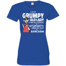 I Am A Grumpy Old Lady I Am Allergic To Stupidity I Break Out In Sarcasm Funny Grandparent T Shirts CustomCat