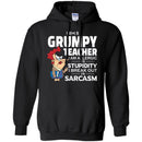 I Am A Grumpy Teacher I Am Allergic To Stupidity I Break Out In Sarcasm Funny Gift Teacher Shirts CustomCat