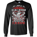 I AM A U.S.M.C. VETERAN MY LEVEL OF SARCASM DEPENDS ON YOUR LEVEL OF STUPIDITY VETERAN ARMY T SHIRT CustomCat