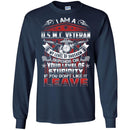 I AM A U.S.M.C. VETERAN MY LEVEL OF SARCASM DEPENDS ON YOUR LEVEL OF STUPIDITY VETERAN ARMY T SHIRT CustomCat