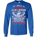 I AM A U.S.M.C. VETERAN MY LEVEL OF SARCASM DEPENDS ON YOUR LEVEL OF STUPIDITY VETERAN ARMY T SHIRT CustomCat