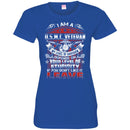 I AM A U.S.M.C. VETERAN MY LEVEL OF SARCASM DEPENDS ON YOUR LEVEL OF STUPIDITY VETERAN ARMY T SHIRT CustomCat