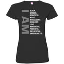 I Am Black Woman Beautiful Magic Intelligent Resilient Love Innovative History Month T-Shirts CustomCat