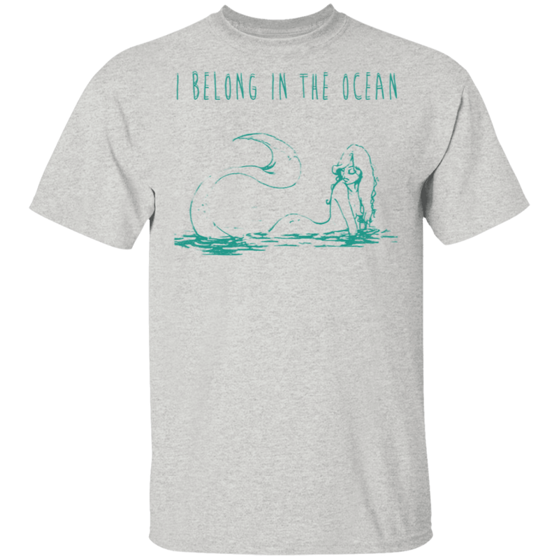 I Belong To the Ocean Mermaid T-shirt CustomCat