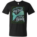 I can't Wait to get My Tail to the Beach Mermaid Tshirt CustomCat