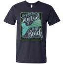 I can't Wait to get My Tail to the Beach Mermaid Tshirt CustomCat