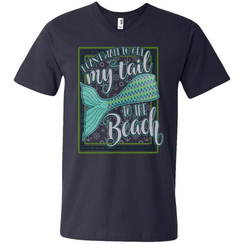 I can't Wait to get My Tail to the Beach Mermaid Tshirt CustomCat