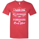 I Cuddle With My Husband Funny T-shirt For Valentine CustomCat
