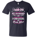 I Cuddle With My Husband Funny T-shirt For Valentine CustomCat