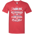I Cuddle With My Husband funny t-shirts CustomCat