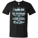 I Cuddle With My Husband funny t-shirts CustomCat