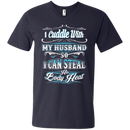 I Cuddle With My Husband funny t-shirts CustomCat