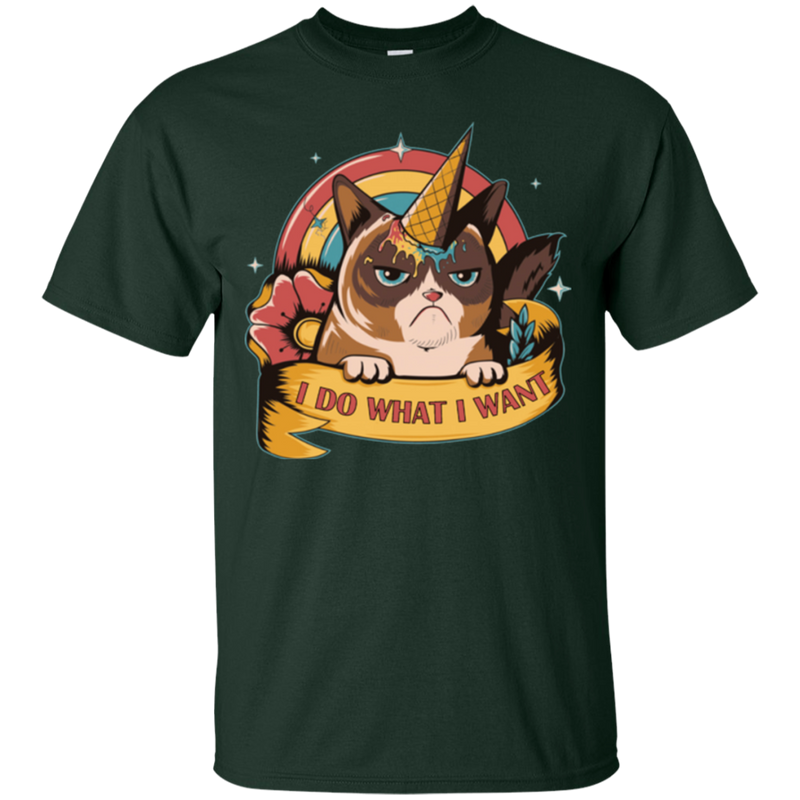 I do what i want funny cat T-shirts CustomCat