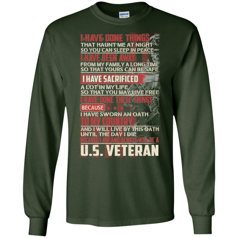 I Have Don't Things That Haunt Me At Nights Veteran T-shirt CustomCat