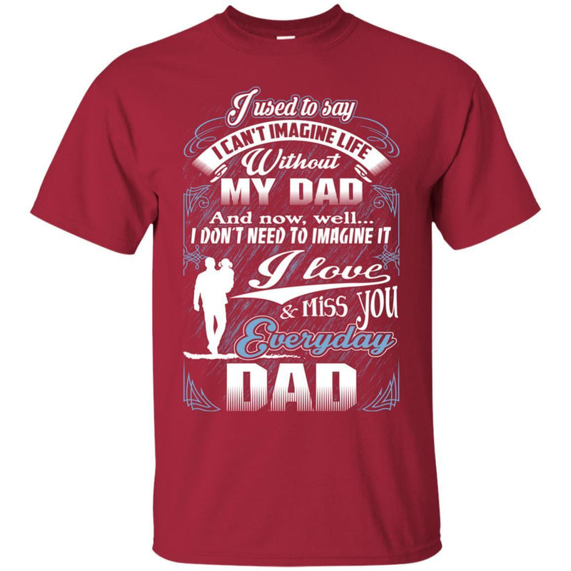 I Love And Miss You Everyday Dad T-shirts CustomCat