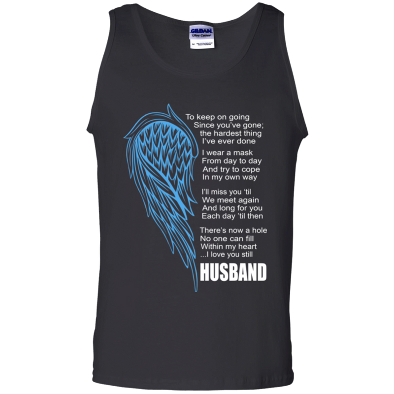 I love my husband my guardian angel T-shirts CustomCat