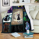 I Love You To The Moon And Back Cat Fleece Blanket interestprint