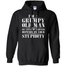 I'm A Grumpy Old Man My Level Of Sarcasm Depends On Your Stupidity Funny Gift T Shirts CustomCat