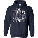 I'm A Grumpy Old Man My Level Of Sarcasm Depends On Your Stupidity Funny Gift T Shirts CustomCat