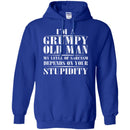 I'm A Grumpy Old Man My Level Of Sarcasm Depends On Your Stupidity Funny Gift T Shirts CustomCat
