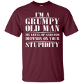 I'm a grumpy old man my level of sarcasm depends on your stupidity T-shirt CustomCat