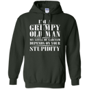 I'm a grumpy old man my level of sarcasm depends on your stupidity T-shirt CustomCat