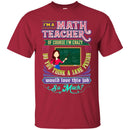 I'm A Math Teacher Of Course I'm Crazy Do You Think A Sane Person Would Love This Job So Much Shirt CustomCat