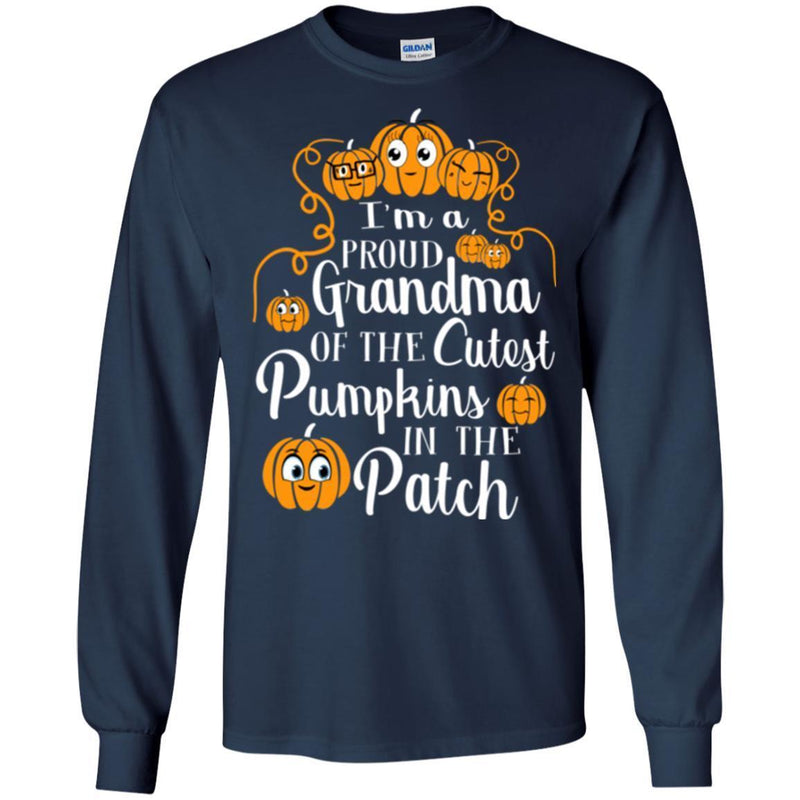 I'm a Proud Grandma Of The Cutest Pumpkins In The Patch Halloween Funny Gift T Shirts CustomCat