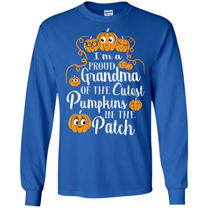 I'm a Proud Grandma Of The Cutest Pumpkins In The Patch Halloween Funny Gift T Shirts CustomCat