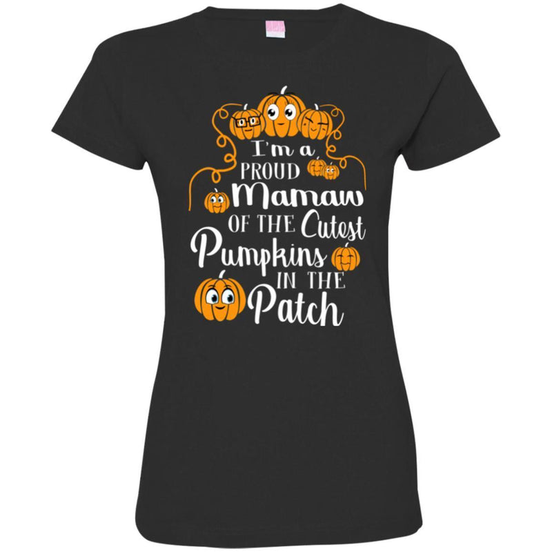 I'm a Proud Mamaw Of The Cutest Pumpkins In The Patch Halloween Funny Gift T Shirts CustomCat