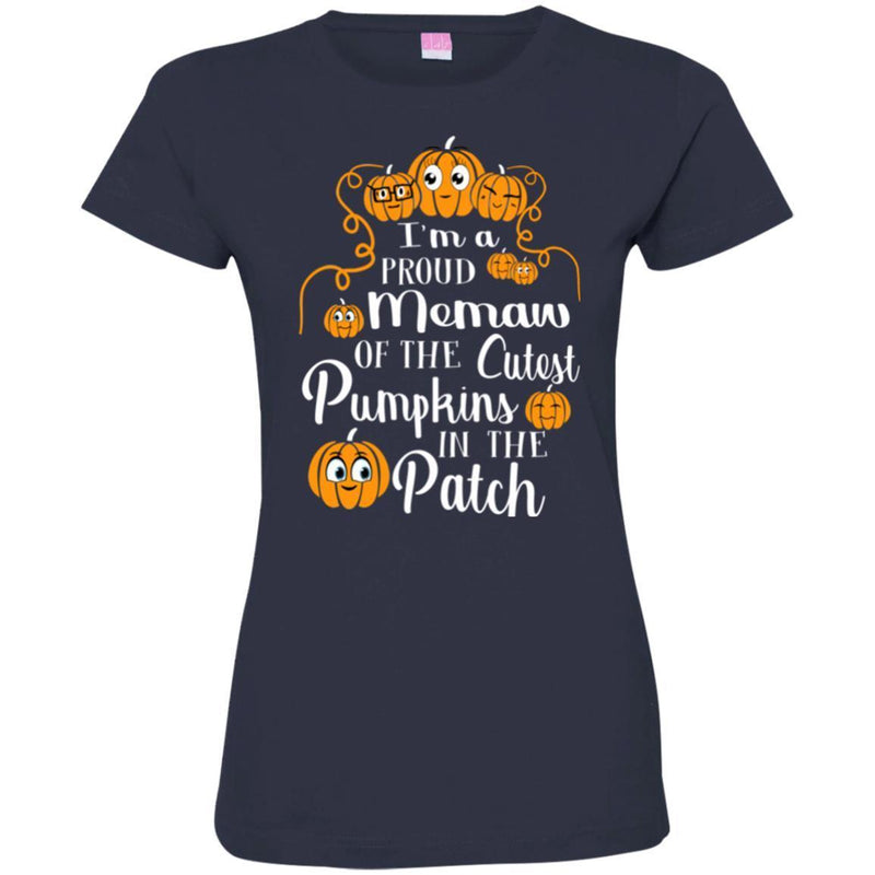 I'm a Proud Memaw Of The Cutest Pumpkins In The Patch Halloween Funny Gift T Shirts CustomCat
