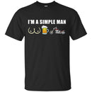 I'm A Simple Man boobs Beer Motorbike T Shirts CustomCat